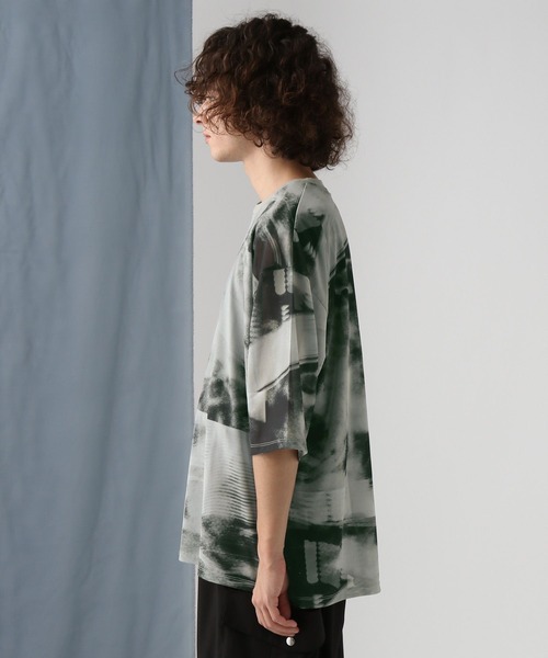 HARE（ハレ）の「コラージュプリントメッシュカット(HARE)（Tシャツ/カットソー・メンズ・ブルー/グレー/ブラック・FREE）」の11枚目の写真