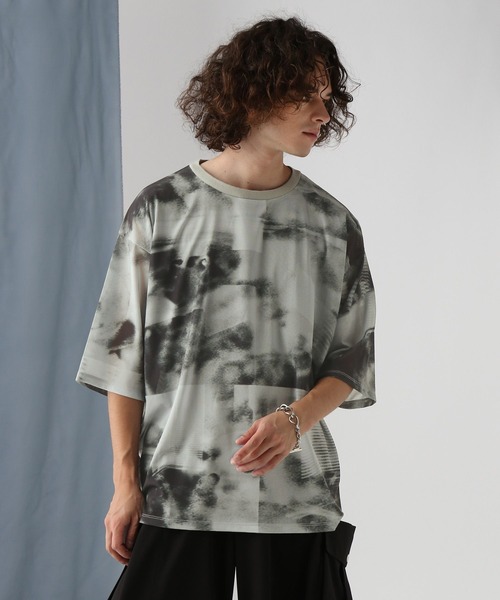 HARE（ハレ）の「コラージュプリントメッシュカット(HARE)（Tシャツ/カットソー・メンズ・ブルー/グレー/ブラック・FREE）」の22枚目の写真