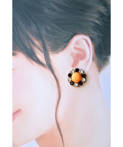 tone（トーン）の「【mauvelily】ぽこぽこびじゅー(MA)（ピアス（両耳用）・レディース・ライトグリーン/オレンジ・FREE）」の9枚目の写真