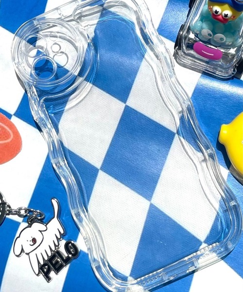 WEGO(ウィゴー)の「WEGO/クリアウェーブiphoneケース(スマホケース/カバー・レディース・その他3/その他2/その他1/その他4/その他5・FREE)」の1枚目の写真