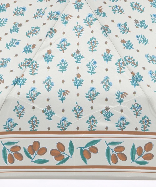 【晴雨兼用】オリーブ柄プリント折り畳み傘