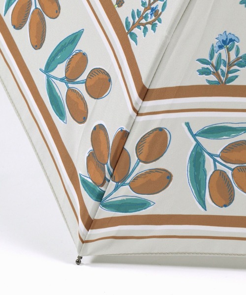 【晴雨兼用】オリーブ柄プリント折り畳み傘