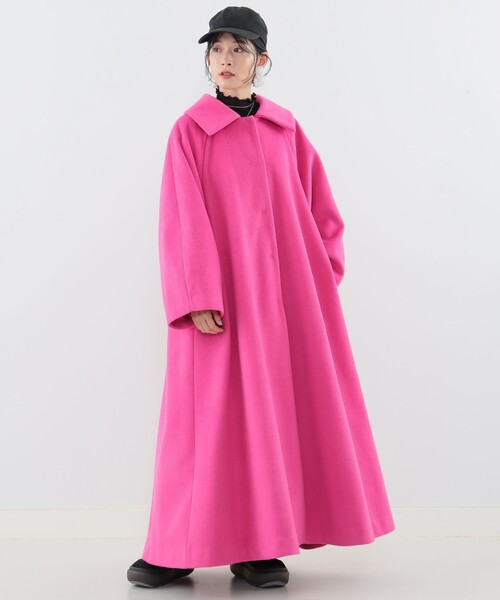CAROLINA GLASER（カロリナ グレイサー）の「Aya / ロングコート（その他アウター・レディース・ピンク/ブラック・MEDIUM/SMALL）」の14枚目の写真