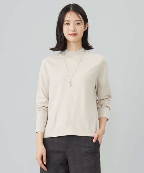 J.PRESS Ladies(J.プレス レディス)の「【洗える】PRINCE ハイネック ニット(ニット/セーター・レディース・ホワイト系/ダルブルー系/ベージュ系/ライトグレー系/パイングリーン系/イエロー系/ブラック系・SMALL)」の5枚目の写真