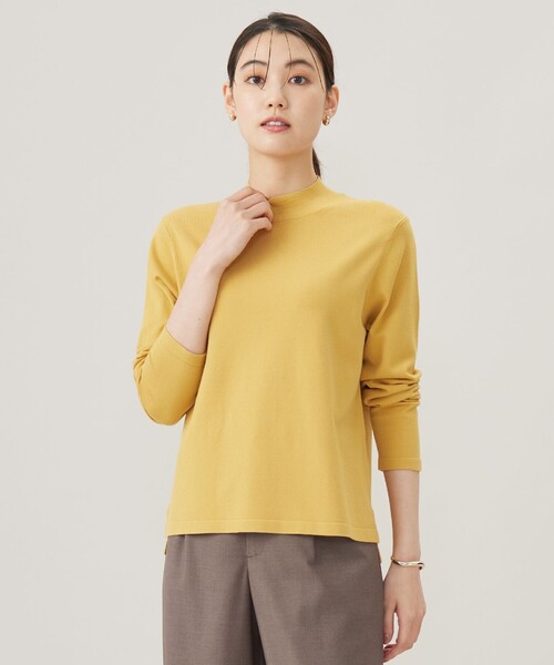 J.PRESS Ladies(J.プレス レディス)の「【洗える】PRINCE ハイネック ニット(ニット/セーター・レディース・ホワイト系/ダルブルー系/ベージュ系/ライトグレー系/パイングリーン系/イエロー系/ブラック系・SMALL)」の7枚目の写真