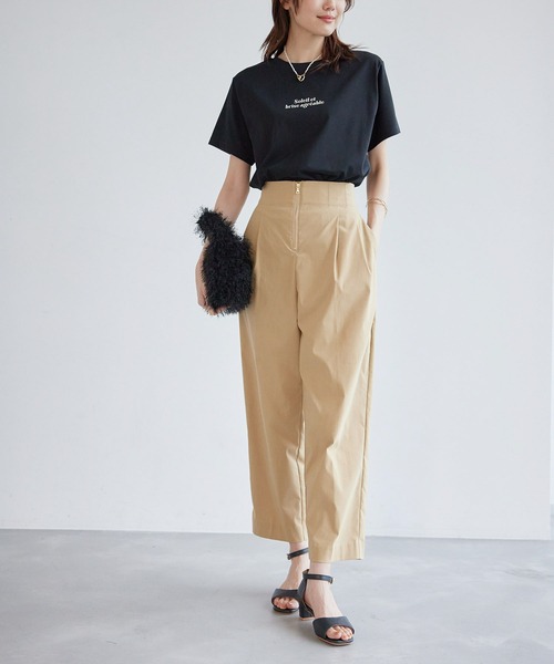 ROPE' PICNIC（ロペピクニック）の「RENUロゴTシャツ/冷感（Tシャツ/カットソー・レディース・ブラック/ホワイト/ベージュ系その他/ボルドー・38）」の5枚目の写真