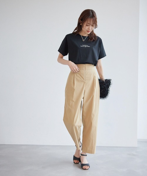 ROPE' PICNIC（ロペピクニック）の「RENUロゴTシャツ/冷感（Tシャツ/カットソー・レディース・ブラック/ホワイト/ベージュ系その他/ボルドー・38）」の6枚目の写真