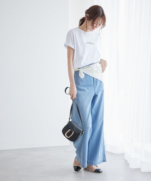 ROPE' PICNIC（ロペピクニック）の「RENUロゴTシャツ/冷感（Tシャツ/カットソー・レディース・ブラック/ホワイト/ベージュ系その他/ボルドー・38）」の12枚目の写真