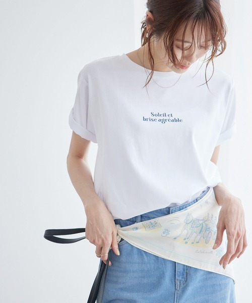 ROPE' PICNIC（ロペピクニック）の「RENUロゴTシャツ/冷感（Tシャツ/カットソー・レディース・ブラック/ホワイト/ベージュ系その他/ボルドー・38）」の13枚目の写真