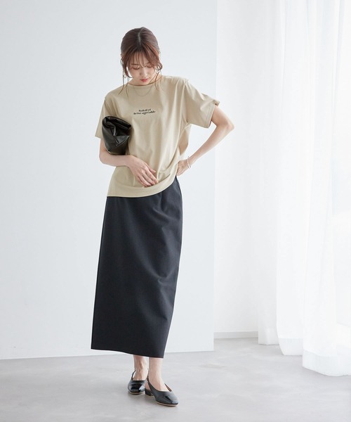 ROPE' PICNIC（ロペピクニック）の「RENUロゴTシャツ/冷感（Tシャツ/カットソー・レディース・ブラック/ホワイト/ベージュ系その他/ボルドー・38）」の14枚目の写真