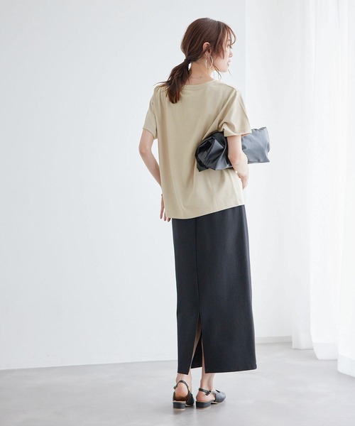 ROPE' PICNIC（ロペピクニック）の「RENUロゴTシャツ/冷感（Tシャツ/カットソー・レディース・ブラック/ホワイト/ベージュ系その他/ボルドー・38）」の16枚目の写真