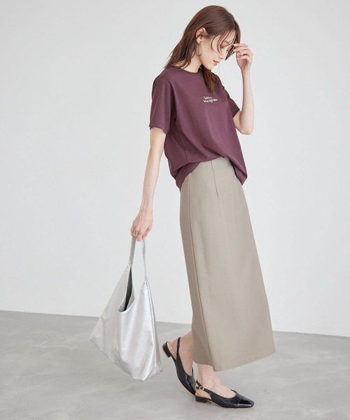 ROPE' PICNIC（ロペピクニック）の「RENUロゴTシャツ/冷感（Tシャツ/カットソー・レディース・ブラック/ホワイト/ベージュ系その他/ボルドー・38）」の19枚目の写真