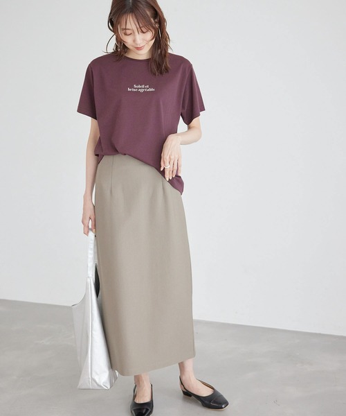 ROPE' PICNIC（ロペピクニック）の「RENUロゴTシャツ/冷感（Tシャツ/カットソー・レディース・ブラック/ホワイト/ベージュ系その他/ボルドー・38）」の20枚目の写真