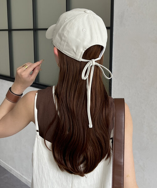 Thevon（ゼボン）の「バックリボンツイルキャップ（キャップ・レディース・チャコールグレー/ブラック/アイボリー・FREE）」の2枚目の写真