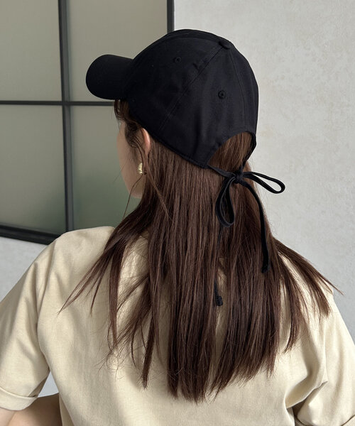 Thevon（ゼボン）の「バックリボンツイルキャップ（キャップ・レディース・チャコールグレー/ブラック/アイボリー・FREE）」の13枚目の写真