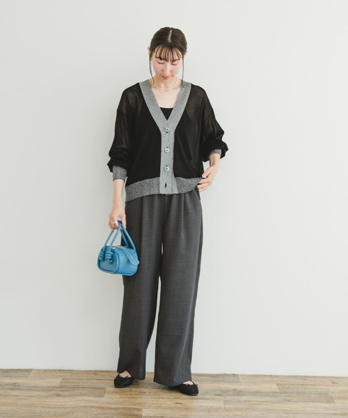 ITEMS URBANRESEARCH（アイテムズ アーバンリサーチ）の「シアーラメカーディガン（カーディガン/ボレロ・レディース・ブラック/グレー系その他・FREE）」の6枚目の写真