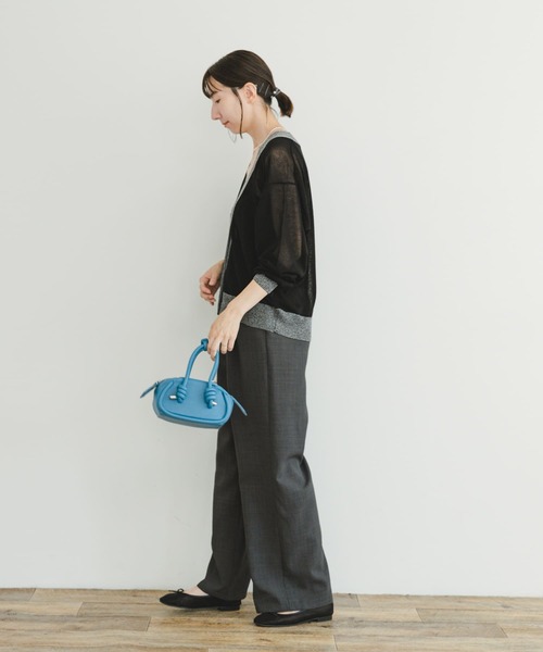 ITEMS URBANRESEARCH（アイテムズ アーバンリサーチ）の「シアーラメカーディガン（カーディガン/ボレロ・レディース・ブラック/グレー系その他・FREE）」の7枚目の写真