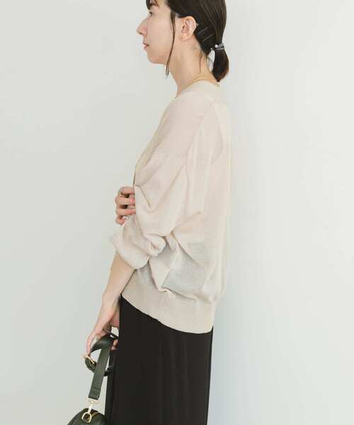 ITEMS URBANRESEARCH（アイテムズ アーバンリサーチ）の「シアーラメカーディガン（カーディガン/ボレロ・レディース・ブラック/グレー系その他・FREE）」の9枚目の写真