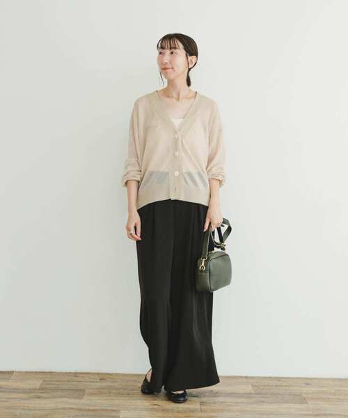 ITEMS URBANRESEARCH（アイテムズ アーバンリサーチ）の「シアーラメカーディガン（カーディガン/ボレロ・レディース・ブラック/グレー系その他・FREE）」の11枚目の写真