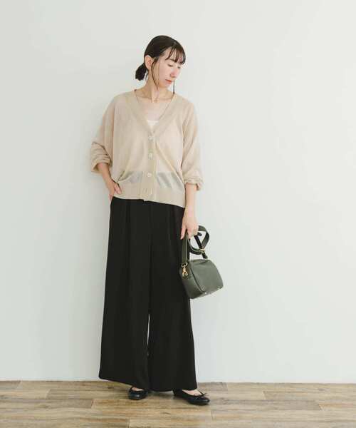 ITEMS URBANRESEARCH（アイテムズ アーバンリサーチ）の「シアーラメカーディガン（カーディガン/ボレロ・レディース・ブラック/グレー系その他・FREE）」の12枚目の写真