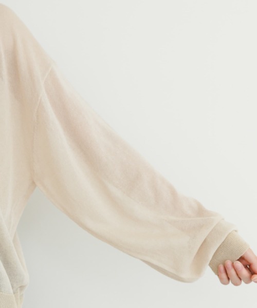 ITEMS URBANRESEARCH（アイテムズ アーバンリサーチ）の「シアーラメカーディガン（カーディガン/ボレロ・レディース・ブラック/グレー系その他・FREE）」の20枚目の写真