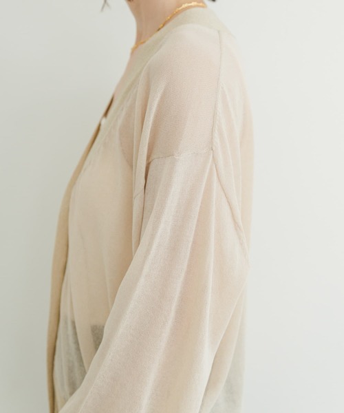 ITEMS URBANRESEARCH（アイテムズ アーバンリサーチ）の「シアーラメカーディガン（カーディガン/ボレロ・レディース・ブラック/グレー系その他・FREE）」の21枚目の写真