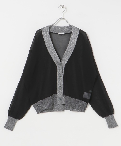 ITEMS URBANRESEARCH（アイテムズ アーバンリサーチ）の「シアーラメカーディガン（カーディガン/ボレロ・レディース・ブラック/グレー系その他・FREE）」の22枚目の写真