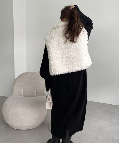 アンミヌ unminou♥新品未使用 エコファーベスト anuke SALE ANUKE (アンヌーク）Eco Fur Vest 当日発送 62420102