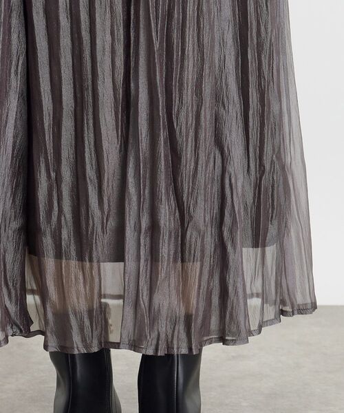 grove（グローブ）の「◆オーガンジープリーツスカート（スカート・レディース・チャコールグレー/サンドベージュ・03/02/01/05/04）」の16枚目の写真