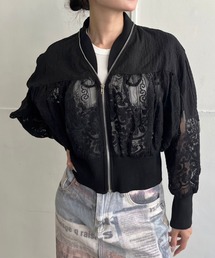 Jewelobe（ジュエローブ）の「ボディシアーレースギャザーブルゾン（ブルゾン）」