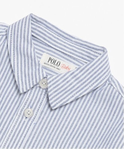 petit main（プティマイン）の「【POLO BCS】長袖シャツ（シャツ/ブラウス・キッズ・オフホワイト/ブルー/マルチ・80ｃｍ/90cm/100cm/110cm/120cm/130cm）」の5枚目の写真