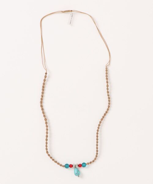 チャイハネ（チャイハネ）の「【チャイハネ】アミーズネックレス（ネックレス・レディース・グリーン/ベージュ・FREE）」の3枚目の写真