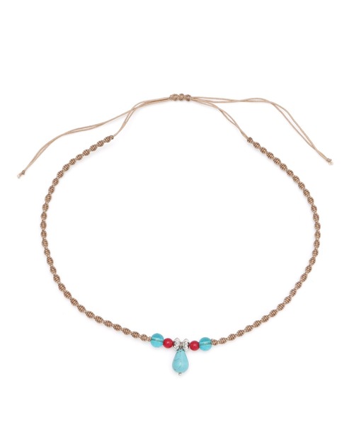 チャイハネ（チャイハネ）の「【チャイハネ】アミーズネックレス（ネックレス・レディース・グリーン/ベージュ・FREE）」の4枚目の写真