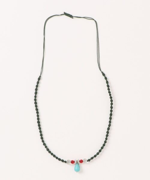 チャイハネ（チャイハネ）の「【チャイハネ】アミーズネックレス（ネックレス・レディース・グリーン/ベージュ・FREE）」の6枚目の写真