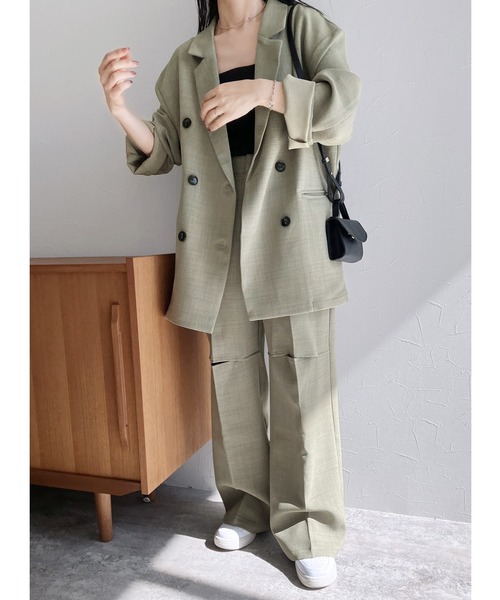 【ZOZOTOWN限定】膝スリットスラックスパンツ（スラックス）｜reca（レカ）