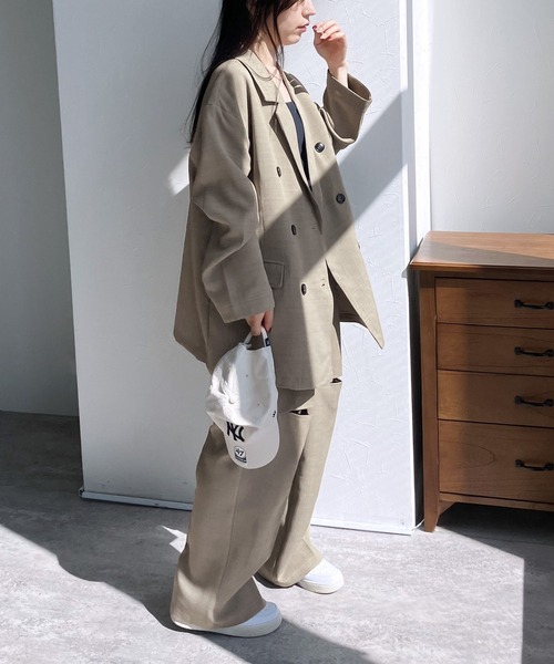 【ZOZOTOWN限定】膝スリットスラックスパンツ（スラックス）｜reca（レカ）