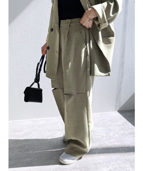 【ZOZOTOWN限定】膝スリットスラックスパンツ（スラックス）｜reca（レカ）