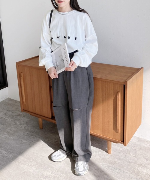 【ZOZOTOWN限定】膝スリットスラックスパンツ（スラックス）｜reca（レカ）