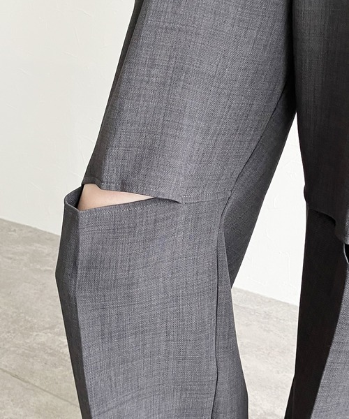 【ZOZOTOWN限定】膝スリットスラックスパンツ（スラックス）｜reca（レカ）