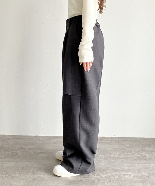 【ZOZOTOWN限定】膝スリットスラックスパンツ（スラックス）｜reca（レカ）