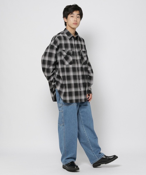 niko and...(ニコアンド)の「オンブレチェックネルシャツ(シャツ/ブラウス・メンズ・ベージュ/ブラウン/ブラック/ネイビー・BIG(L)/MEDIUM)」の15枚目の写真