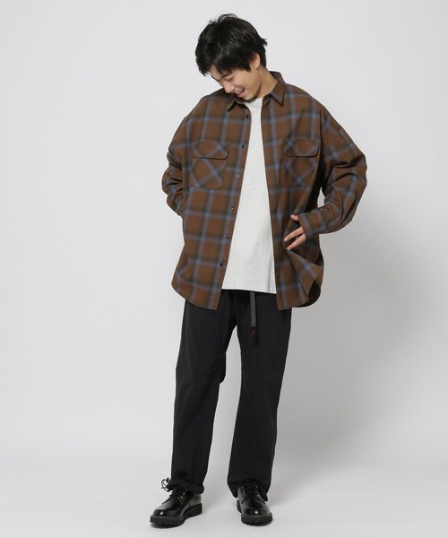 niko and...(ニコアンド)の「オンブレチェックネルシャツ(シャツ/ブラウス・メンズ・ベージュ/ブラウン/ブラック/ネイビー・BIG(L)/MEDIUM)」の18枚目の写真