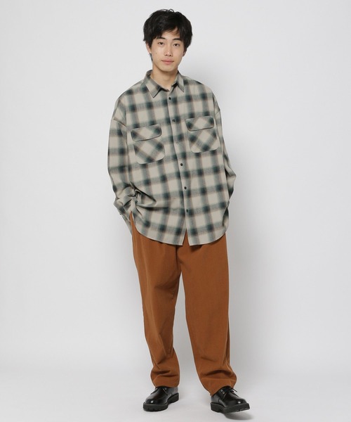 niko and...(ニコアンド)の「オンブレチェックネルシャツ(シャツ/ブラウス・メンズ・ベージュ/ブラウン/ブラック/ネイビー・BIG(L)/MEDIUM)」の21枚目の写真