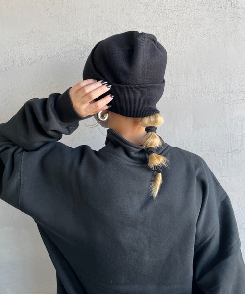 黒 ニット帽 ロゴ刺繍　フレッドペリー FRED PERRY（フレッドペリー）の「[FRED PERRY/フレッドペリー