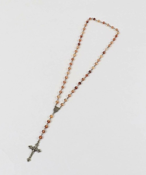 ロザマリア　ビーズネックレス Amazon | Barzel 18K 金メッキ 聖母マリア ロザリオ ビーズ