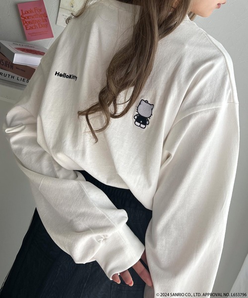 セール】【Hello Kitty】大人もトキメクさり気ない刺繍デザイン