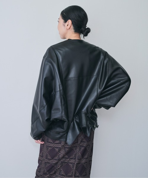 DOLLUPOOPS（ドールアップウップス）の「マルチ2WAY合皮ジャケット（ライダースジャケット・レディース・ブラック・38）」の4枚目の写真