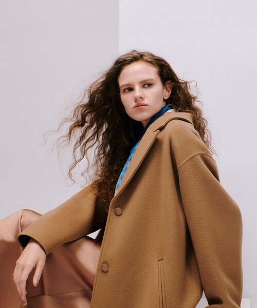 allureville（アルアバイル）の「トラディッショナルリバーコート（チェスターコート・レディース・ネイビー/キャメル/ライトグレー・1/2）」の15枚目の写真