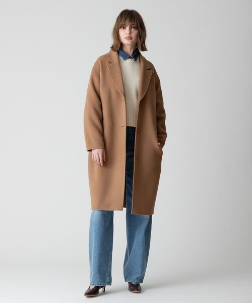 allureville（アルアバイル）の「トラディッショナルリバーコート（チェスターコート・レディース・ネイビー/キャメル/ライトグレー・1/2）」の16枚目の写真