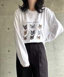 merrylatte | 『低身長用サイズあり』アニマル×英字デザインロンT(Tシャツ/カットソー)